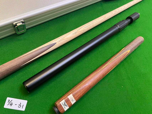 Pre Owned Lp Handmade Ash Snooker Cue 3/4 Jointed - Snooker Loopy Collection Af4