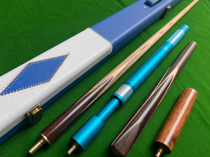 Handmade 3/4 snooker cue pool cue full set with case & extensions 8.5mm tip w31