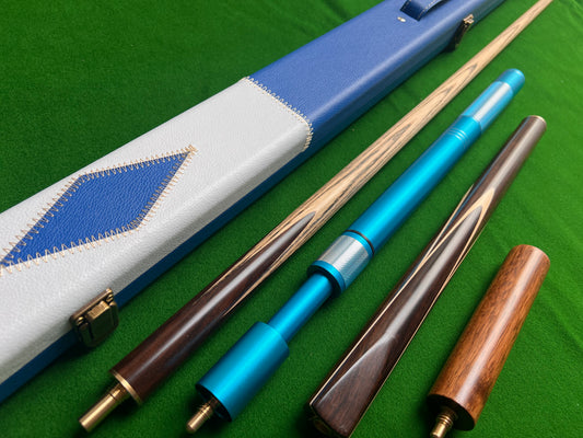 Handmade 3/4 snooker cue pool cue full set with case & extensions 8.5mm tip w31