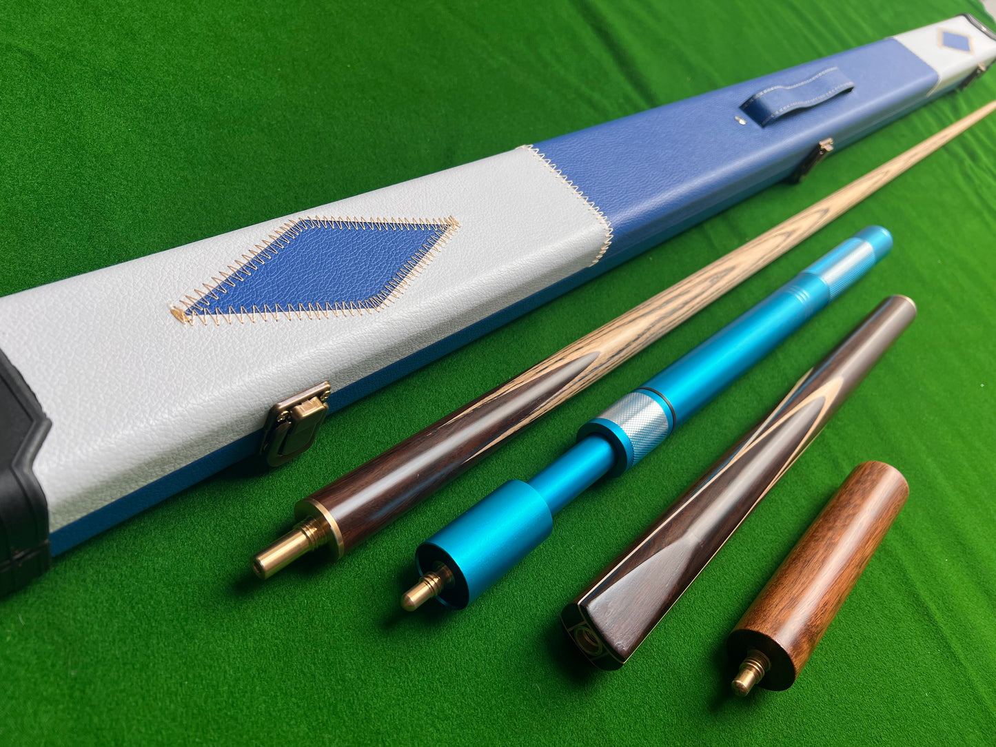 Handmade 3/4 snooker cue pool cue full set with case & extensions 8.5mm tip w31