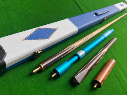 Handmade 3/4 snooker cue pool cue full set with case & extensions 8.5mm tip w31