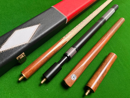 Handmade 3/4 snooker cue pool cue full set with case & extensions 8.5mm tip j10