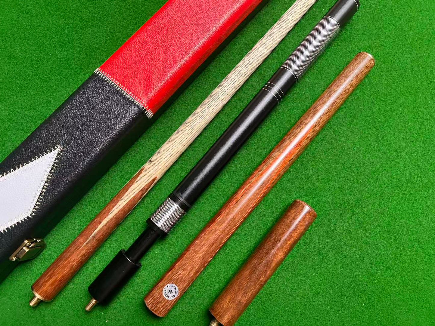 Handmade 3/4 snooker cue pool cue full set with case & extensions 8.5mm tip j10
