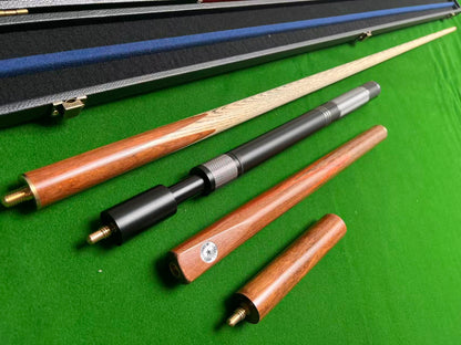 Handmade 3/4 snooker cue pool cue full set with case & extensions 8.5mm tip j10