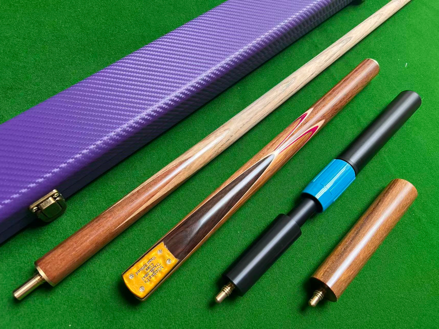 MICHAEL'S HANDMADE ASH SNOOKER CUE 3/4 JOINTED WD14 SET