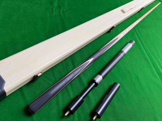 ONE PIECE ASH SHAFT HANDMADE SNOOKER CUE SET WITH CASE AND EXTENSIONS WDA