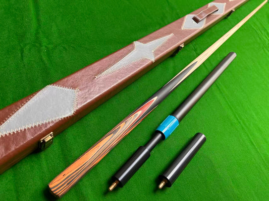 ONE PIECE ASH SHAFT HANDMADE SNOOKER CUE SET WITH CASE AND EXTENSIONS