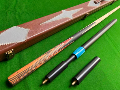 ONE PIECE ASH SHAFT HANDMADE SNOOKER CUE SET WITH CASE AND EXTENSIONS