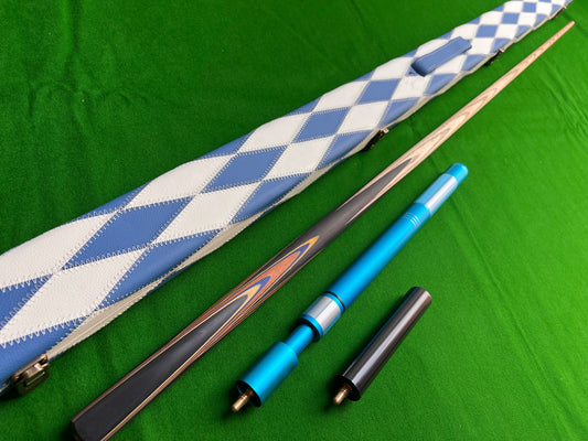 ONE PIECE ASH SHAFT HANDMADE SNOOKER CUE SET WITH CASE AND EXTENSIONS