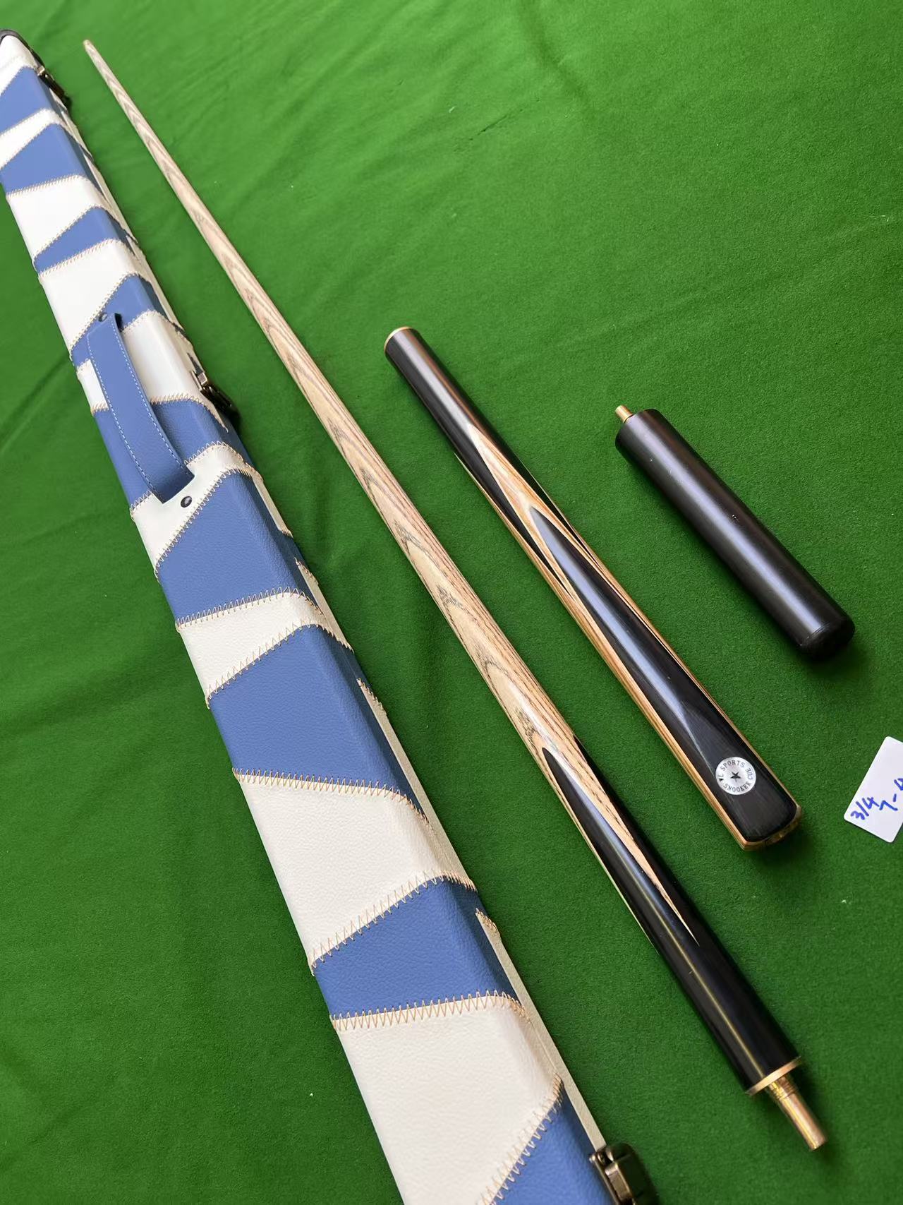 Pre Owned Ray Dean 3/4 Jointed Handmade Snooker English Pool cue set 9mm tip + Case