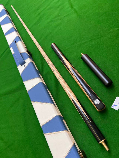 Pre Owned Ray Dean 3/4 Jointed Handmade Snooker English Pool cue set 9mm tip + Case
