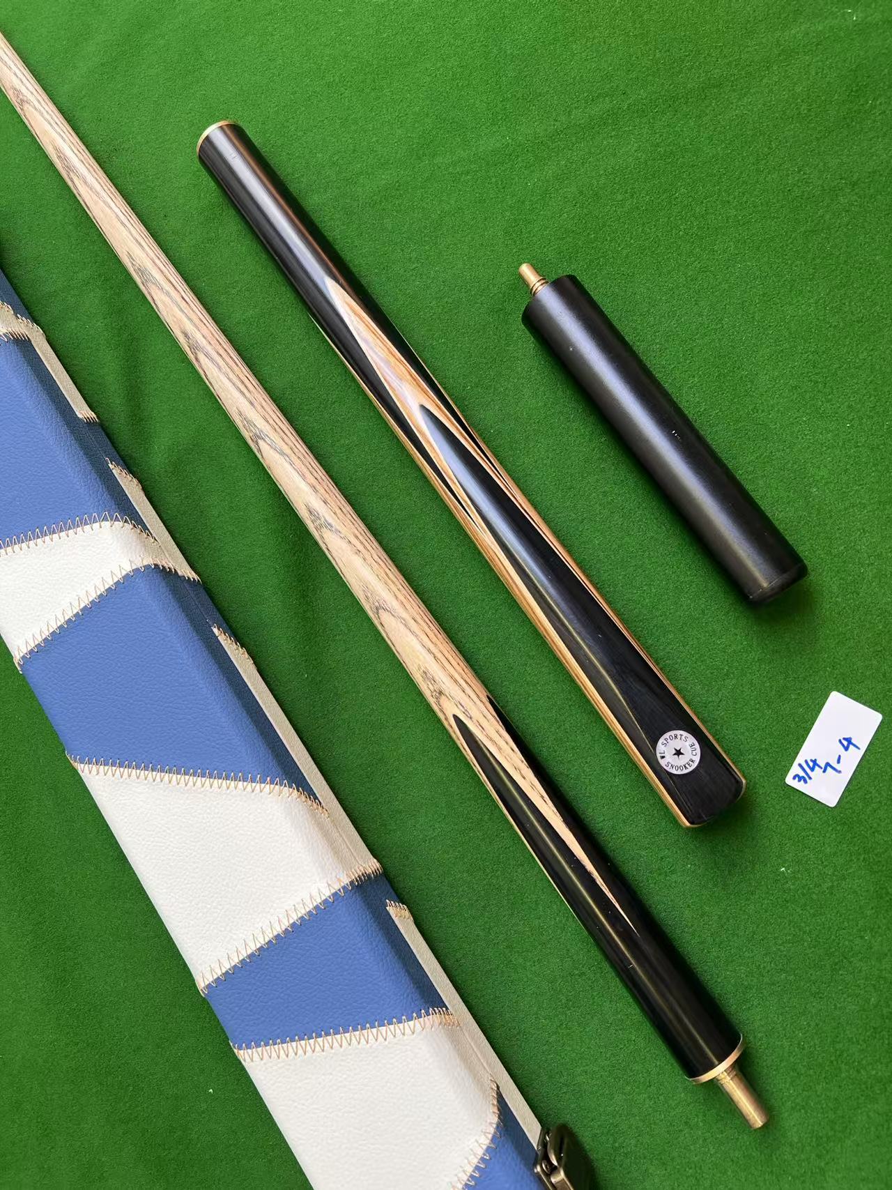 Pre Owned Ray Dean 3/4 Jointed Handmade Snooker English Pool cue set 9mm tip + Case