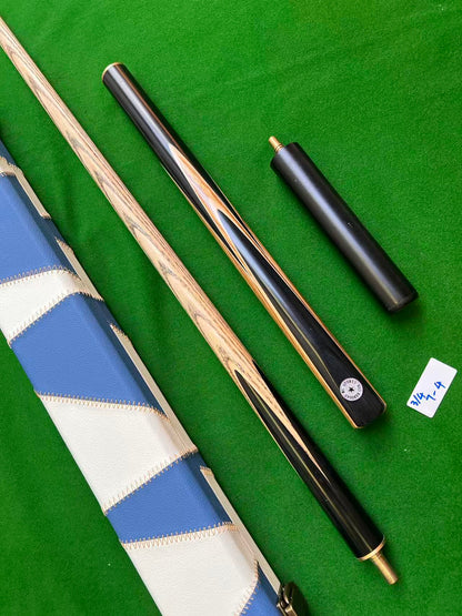 Pre Owned Ray Dean 3/4 Jointed Handmade Snooker English Pool cue set 9mm tip + Case