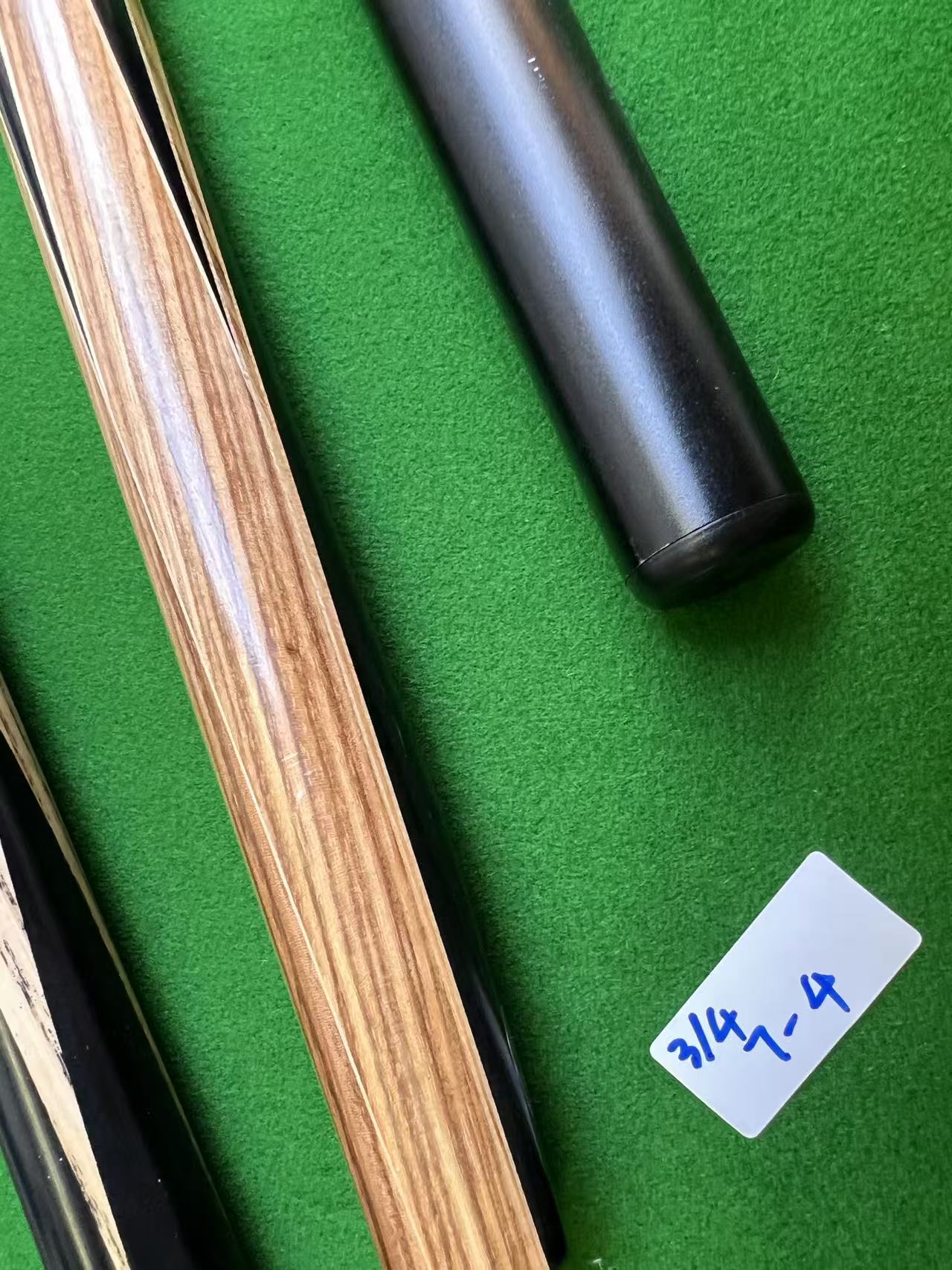 Pre Owned Ray Dean 3/4 Jointed Handmade Snooker English Pool cue set 9mm tip + Case