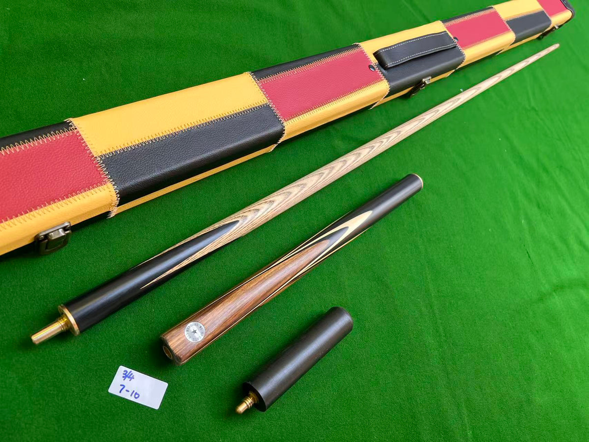 Pre Owned W&L 3/4 Jointed Handmade Snooker English Pool cue set 8.5mm tip + Case