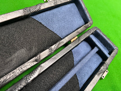 Pre Owned Three Quarters Black (with stitch) Real Leather Cue Case