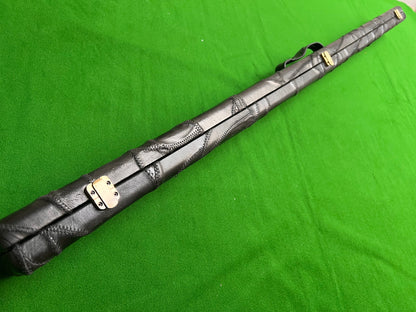 Pre Owned Three Quarters Black (with stitch) Real Leather Cue Case
