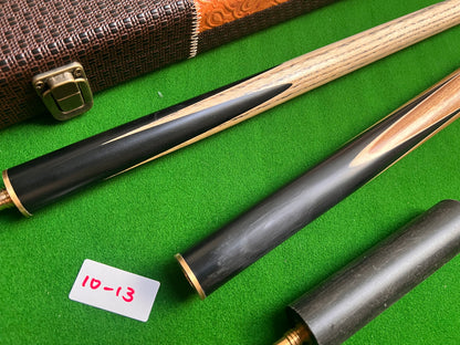 Pre Owned Ray Dean 3/4 Jointed Handmade Snooker English Pool cue set 9mm tip + Case