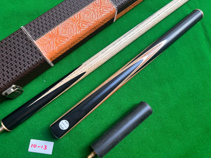 Pre Owned Ray Dean 3/4 Jointed Handmade Snooker English Pool cue set 9mm tip + Case