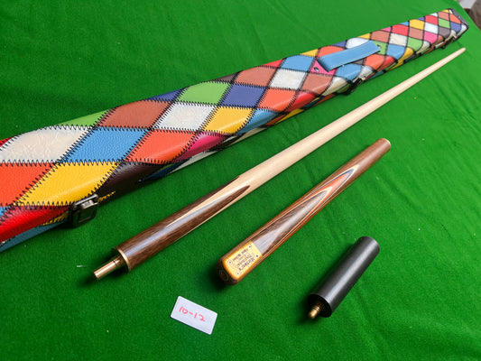 3/4 Jointed Michael's Snooker Cue Maple Shaft With Harlequin Case