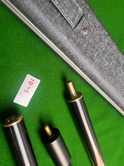 Pre Owned 3/4 Jointed Handmade Snooker cue set + Halo Style Case