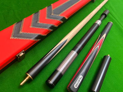 58“ FELIS N TED HANDMADE 3/4 JOINTED SNOOKER CUE COMPLETE SET WITH CASE AND TELESCOPIC EXTENSION