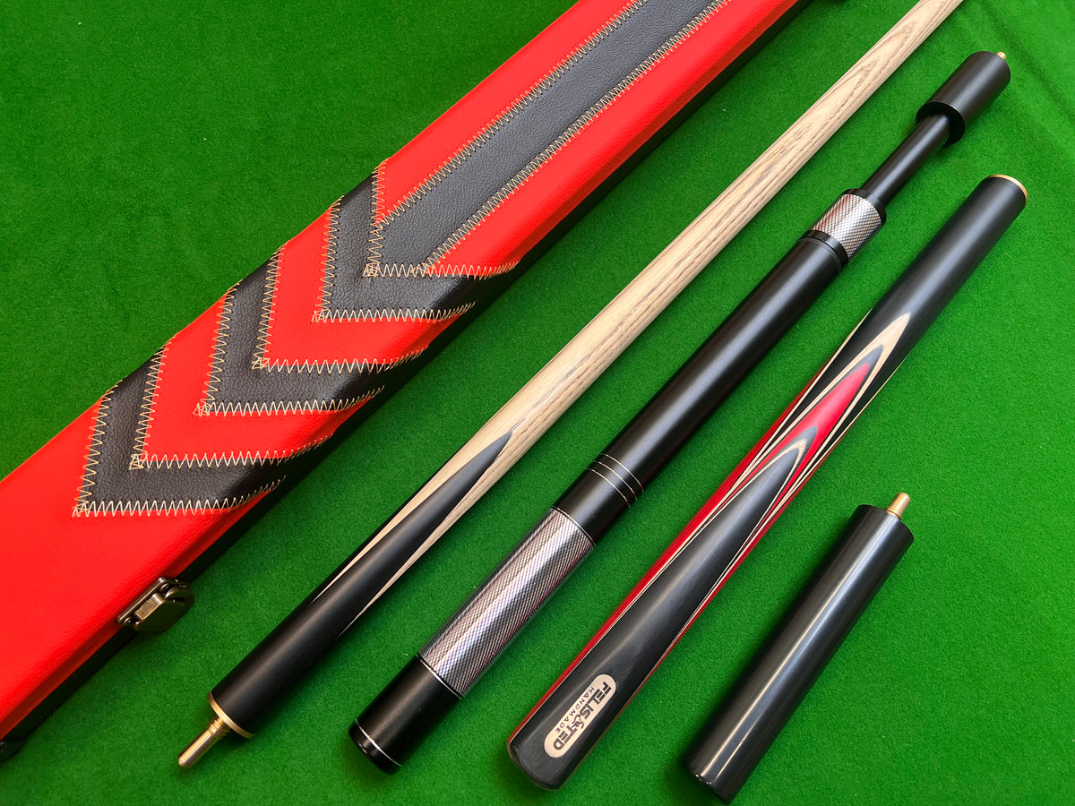 58“ FELIS N TED HANDMADE 3/4 JOINTED SNOOKER CUE COMPLETE SET WITH CASE AND TELESCOPIC EXTENSION