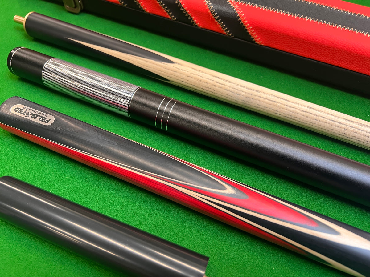 58“ FELIS N TED HANDMADE 3/4 JOINTED SNOOKER CUE COMPLETE SET WITH CASE AND TELESCOPIC EXTENSION