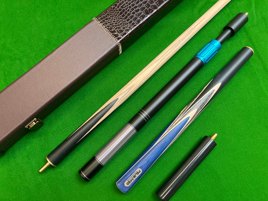 58“ FELIS N TED HANDMADE 3/4 JOINTED SNOOKER CUE COMPLETE SET WITH CASE AND TELESCOPIC EXTENSION