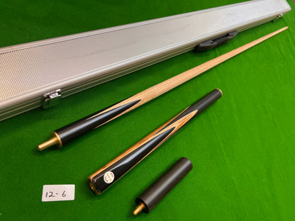 Pre Owned Ray Dean 3/4 Jointed Handmade Snooker English Pool cue set 9mm tip + Case