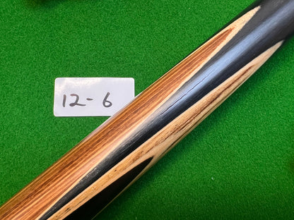 Pre Owned Ray Dean 3/4 Jointed Handmade Snooker English Pool cue set 9mm tip + Case