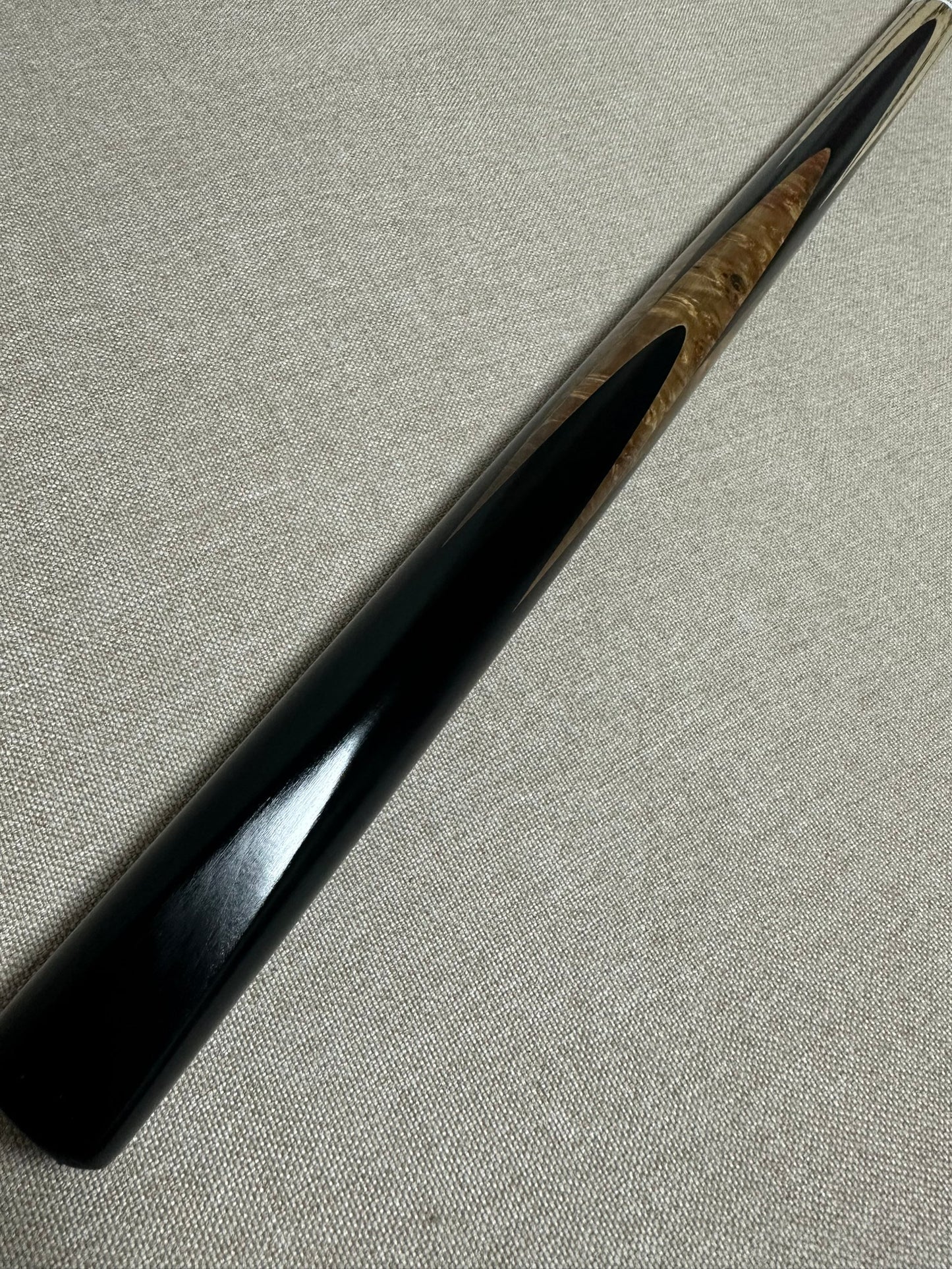 Handmade Pro One Piece Black Ebony Cue 10.1 mm Tip