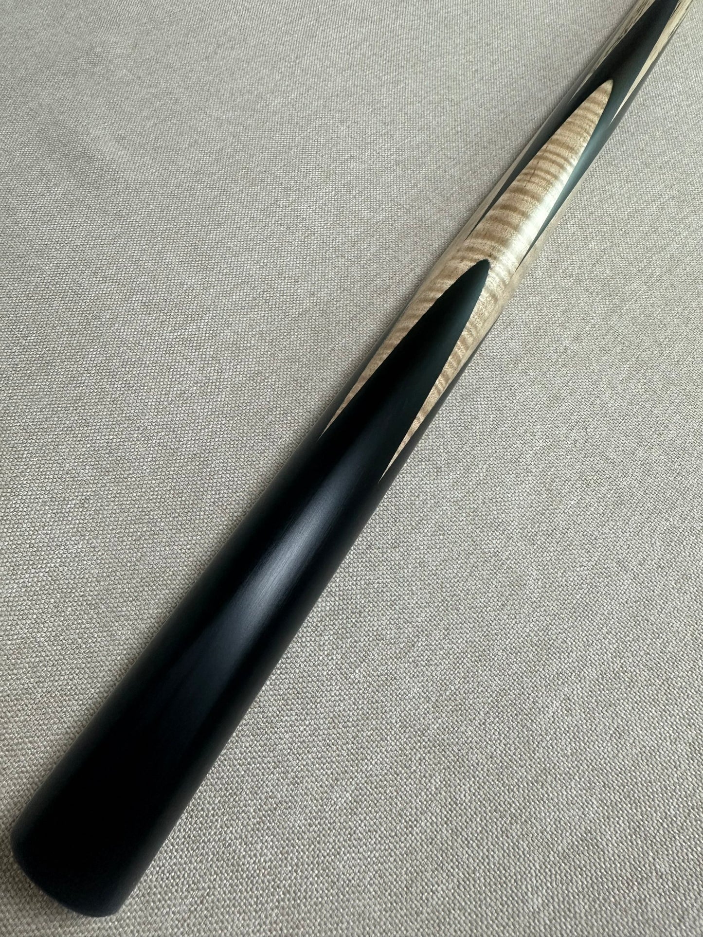 Handmade Pro One Piece Black Ebony Cue 10.4 mm Tip