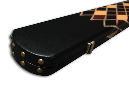 ONE PIECE WIDE BILLIARDS POOL SNOOKER CUE CASE GORGEOUS LOOK WITH 3 SLOTS J6107-10