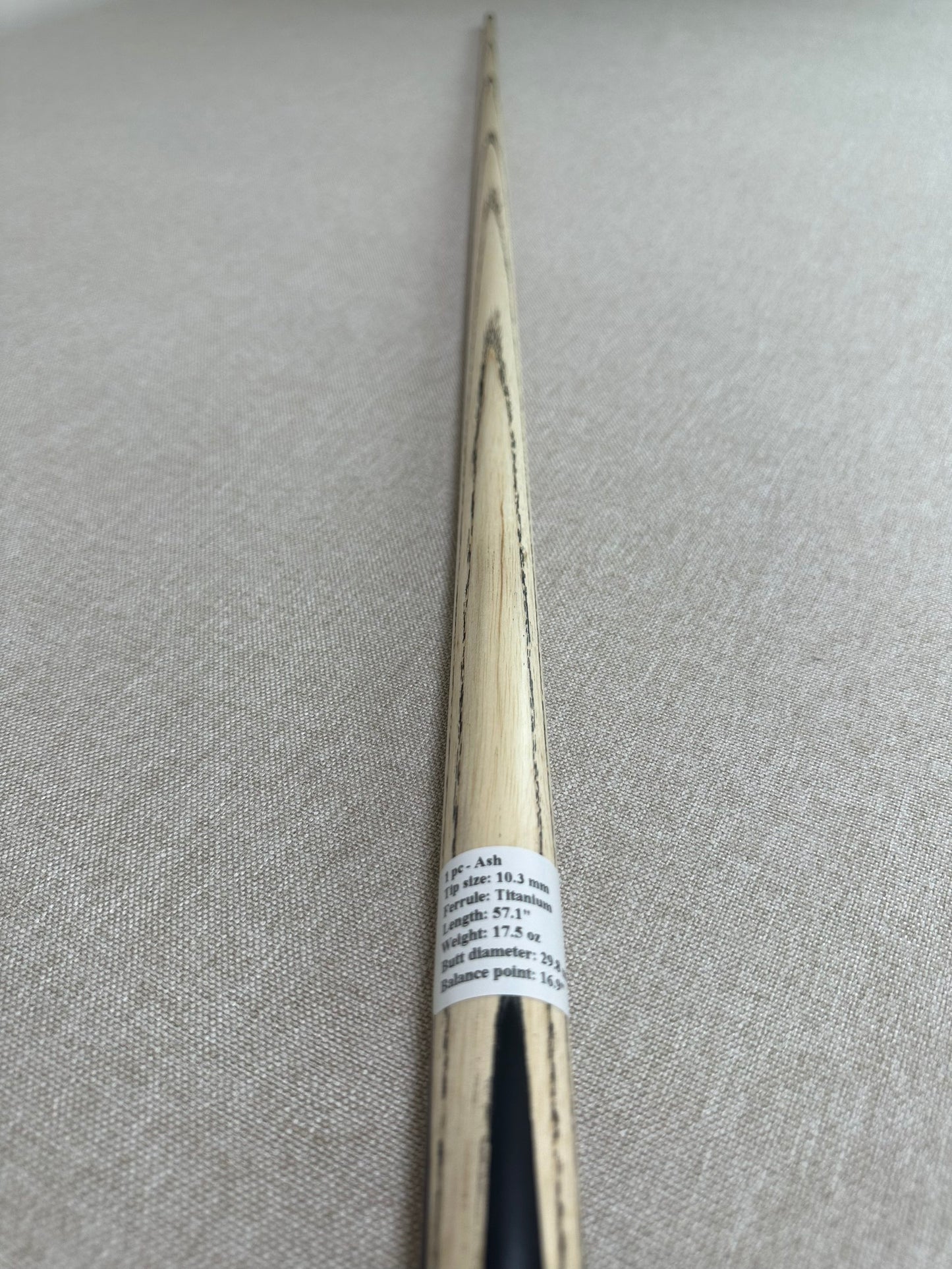 Handmade Pro One Piece Black Ebony Cue 10.3mm Tip