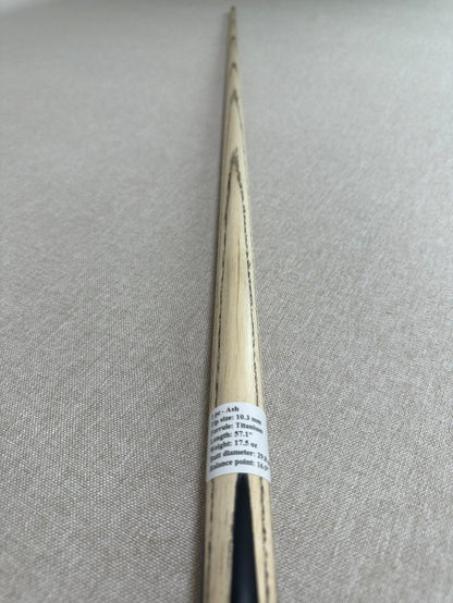 Handmade Pro One Piece Black Ebony Cue 10.3mm Tip