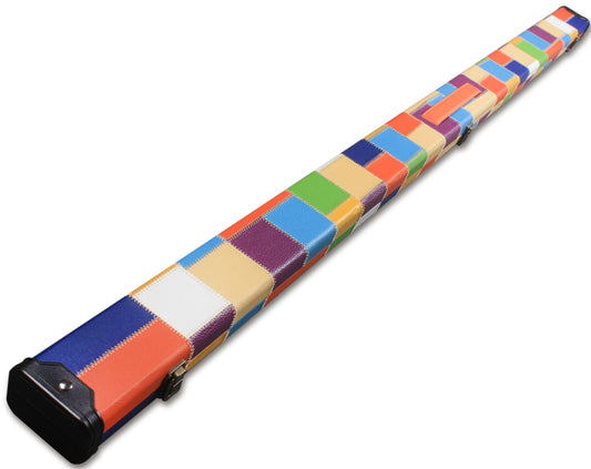 ONE PIECE PATCHWORK SNOOKER CUE CASE WITH 2 SLOTS G6596