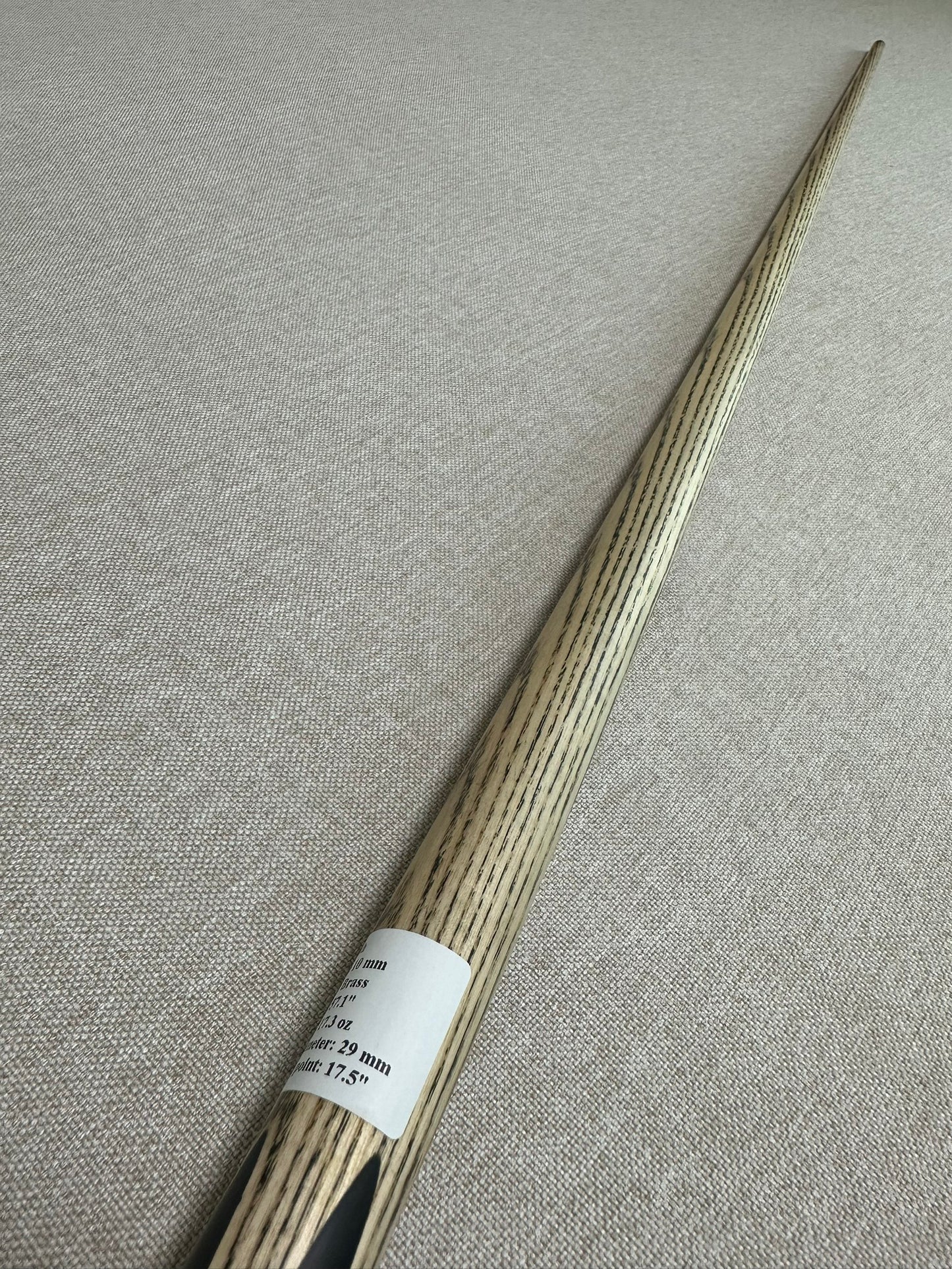 Handmade Pro One Piece Black Ebony Cue 10mm Tip