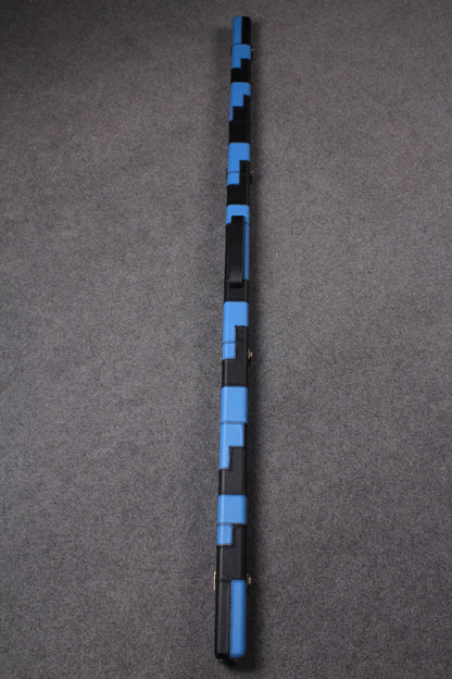 ONE PIECE SLIM BLUE/BLACK SNOOKER CUE CASE STUD ENDS ML1B