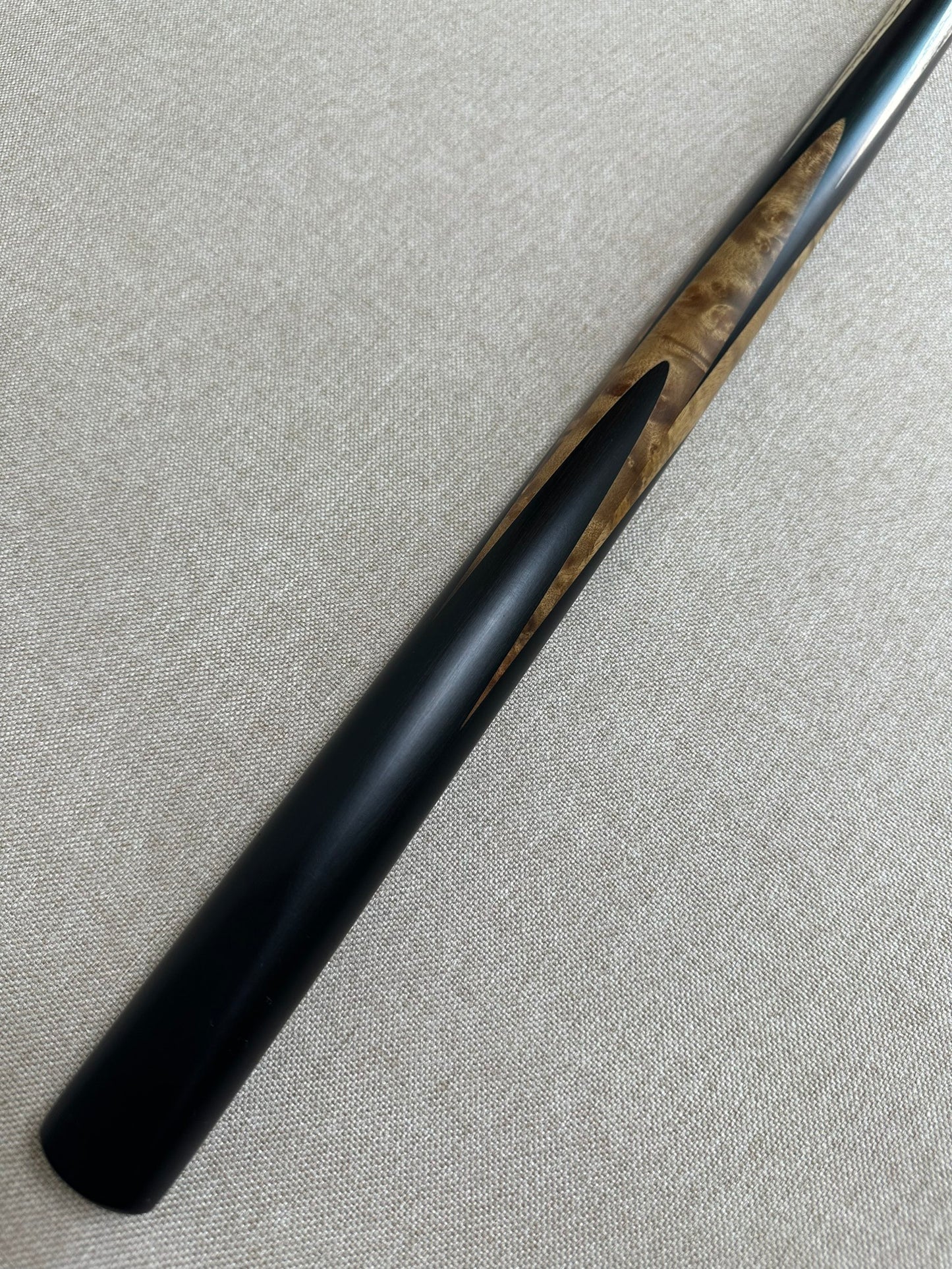 Handmade Pro One Piece Black Ebony Cue 10.3 mm Tip