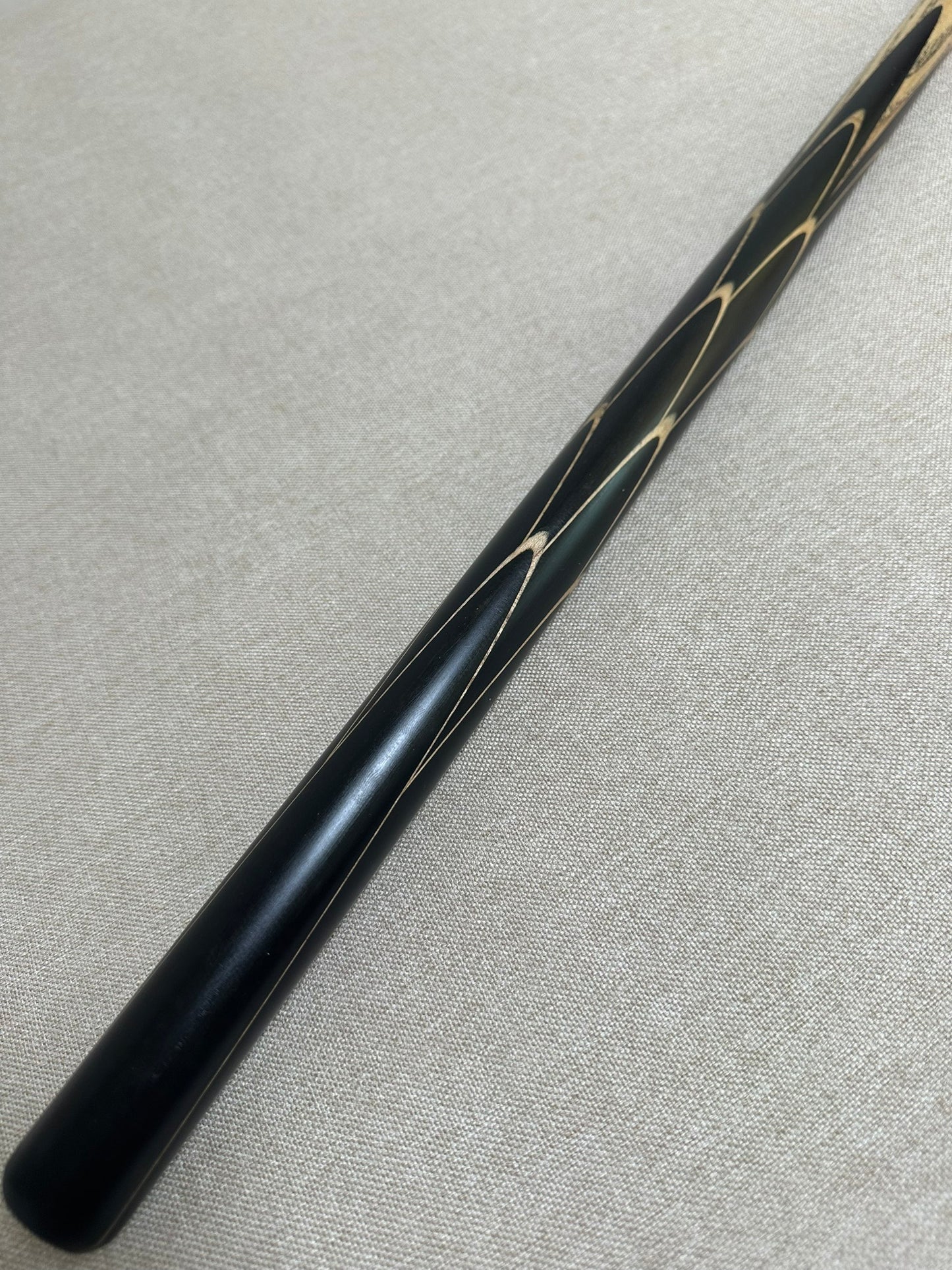 Handmade Pro One Piece Black Ebony Cue 10mm Tip