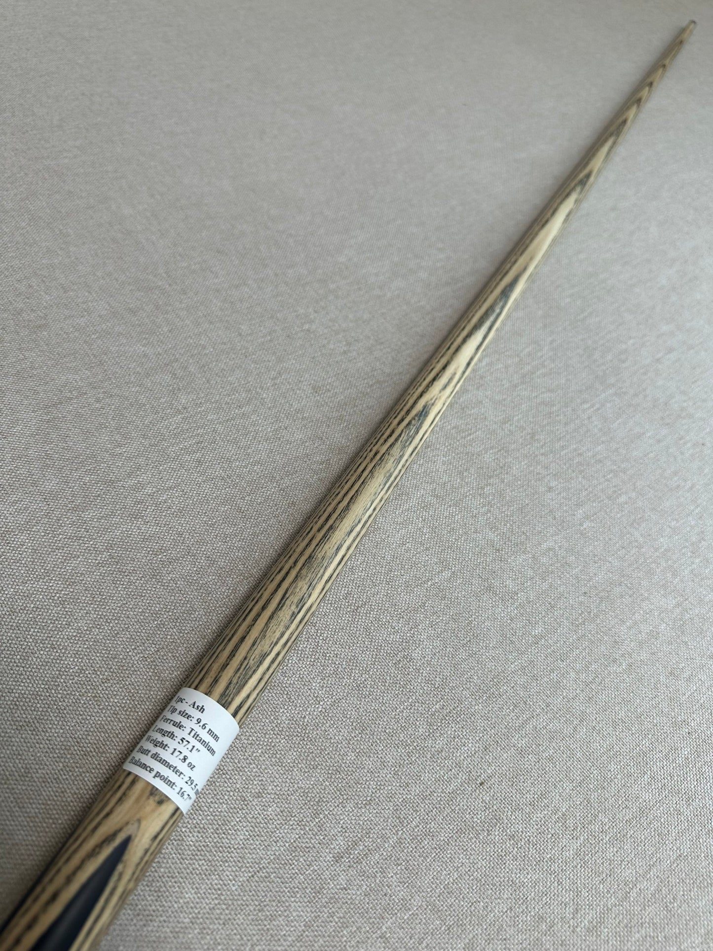 Handmade Pro One Piece Black Ebony Cue 9.6mm Tip