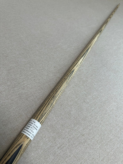 Handmade Pro One Piece Black Ebony Cue 9.6mm Tip