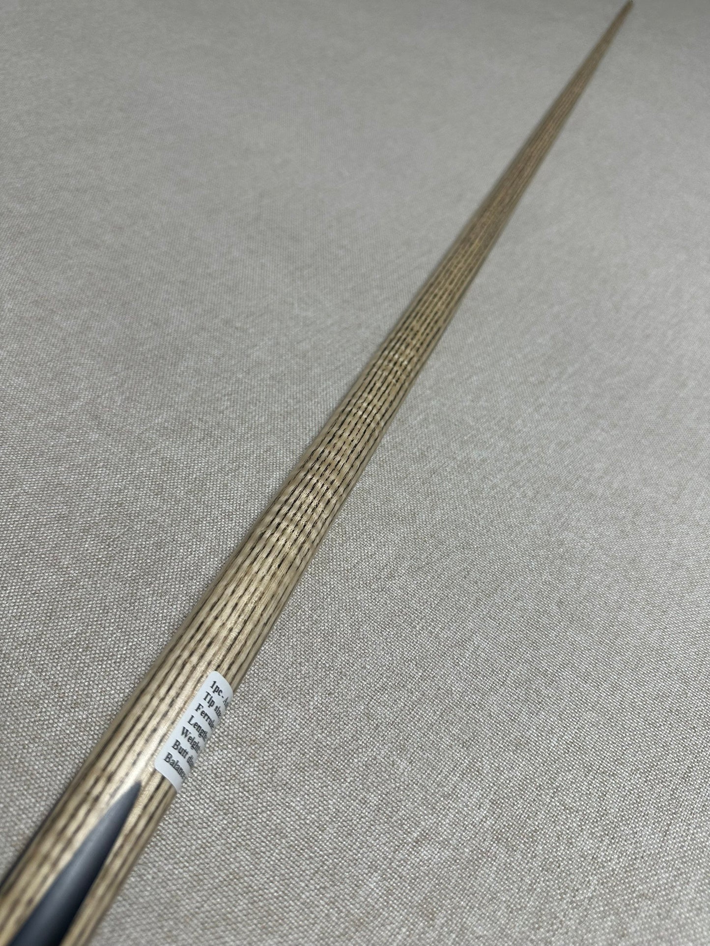 Handmade Pro One Piece Black Ebony Cue 9.2mm Tip