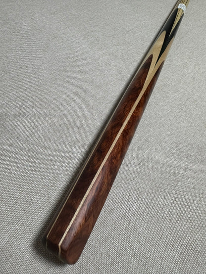 Handmade Pro One Piece Black Ebony Cue 9.4 mm Tip
