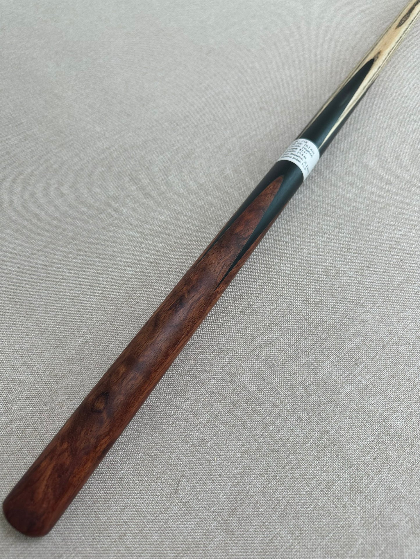Handmade Pro One Piece Black Ebony Cue 10.2 mm Tip