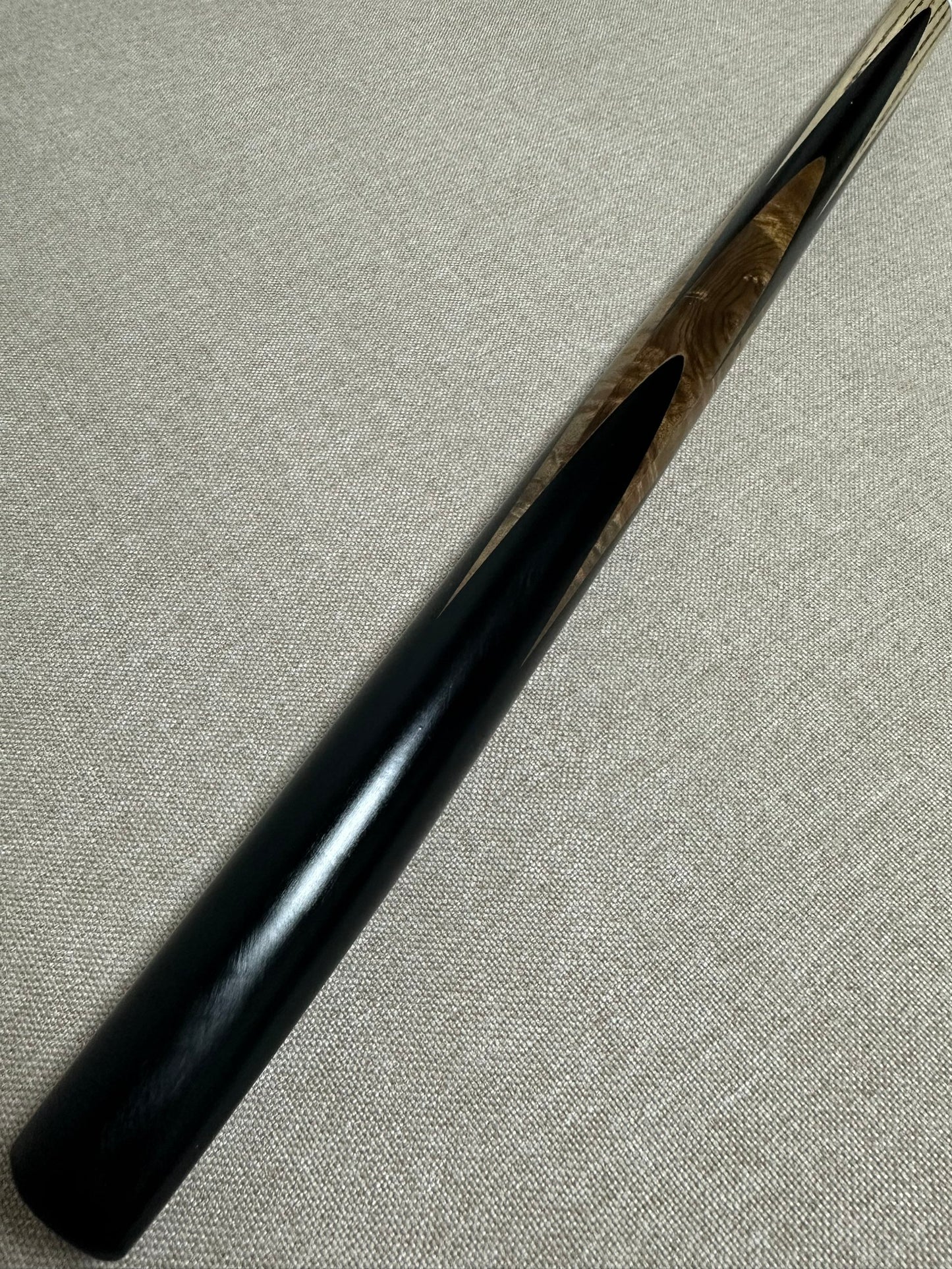 Handmade Pro One Piece Black Ebony Cue 10.1 mm Tip
