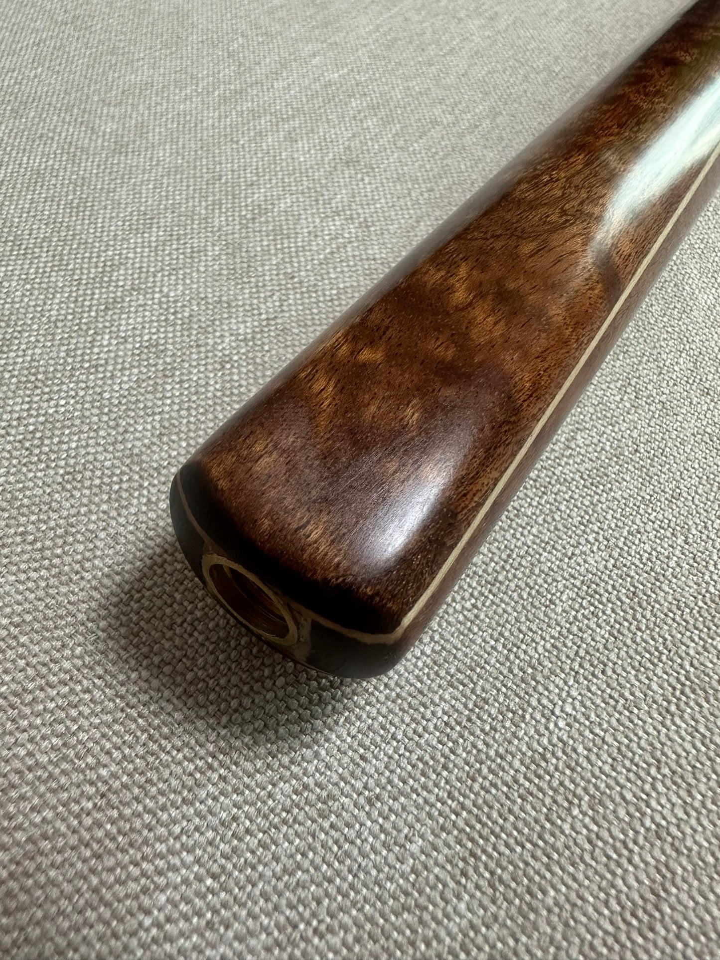Handmade Pro One Piece Black Ebony Cue 10.4 mm Tip