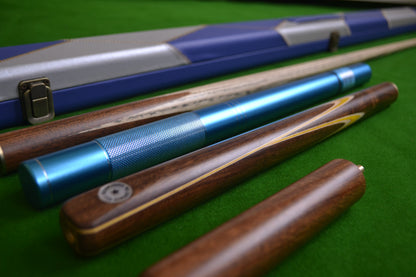 W&L SPORTS STAR 3/4 HAND SPLICED ROSEWOOD ASH SNOOKER CUE & CASE