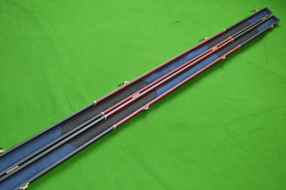 ONE PIECE SLIM BLUE/BLACK SNOOKER CUE CASE STUD ENDS ML1G